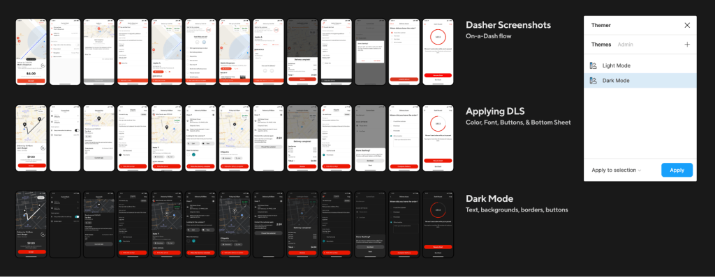 a visual example of our dasher app design audit 